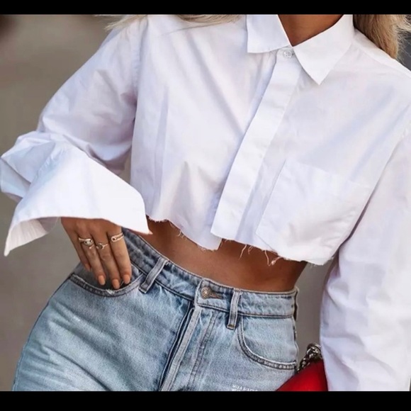 MUSSECCO Tops - NWOT White Cut Out Dress Top